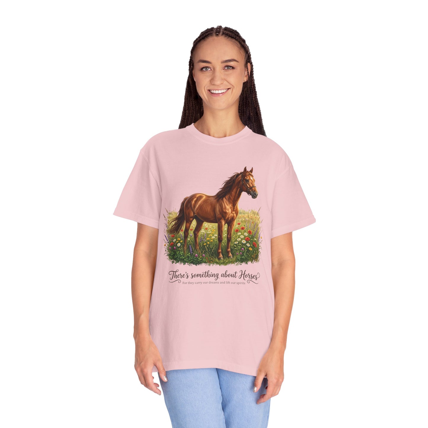 Run Free Horse Comfor colors Unisex Garment-Dyed T-shirt