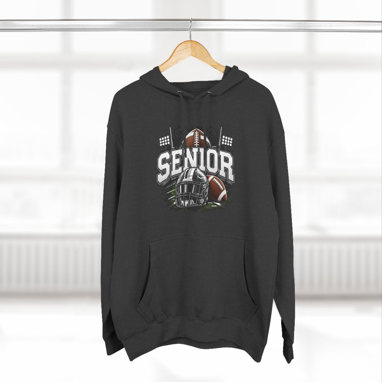 Senior Football Three-Panel Fleece Hoodie