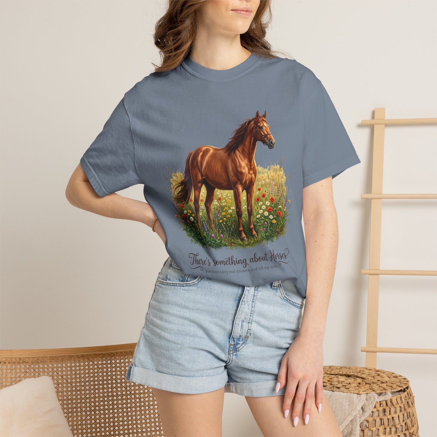 Run Free Horse Comfor colors Unisex Garment-Dyed T-shirt