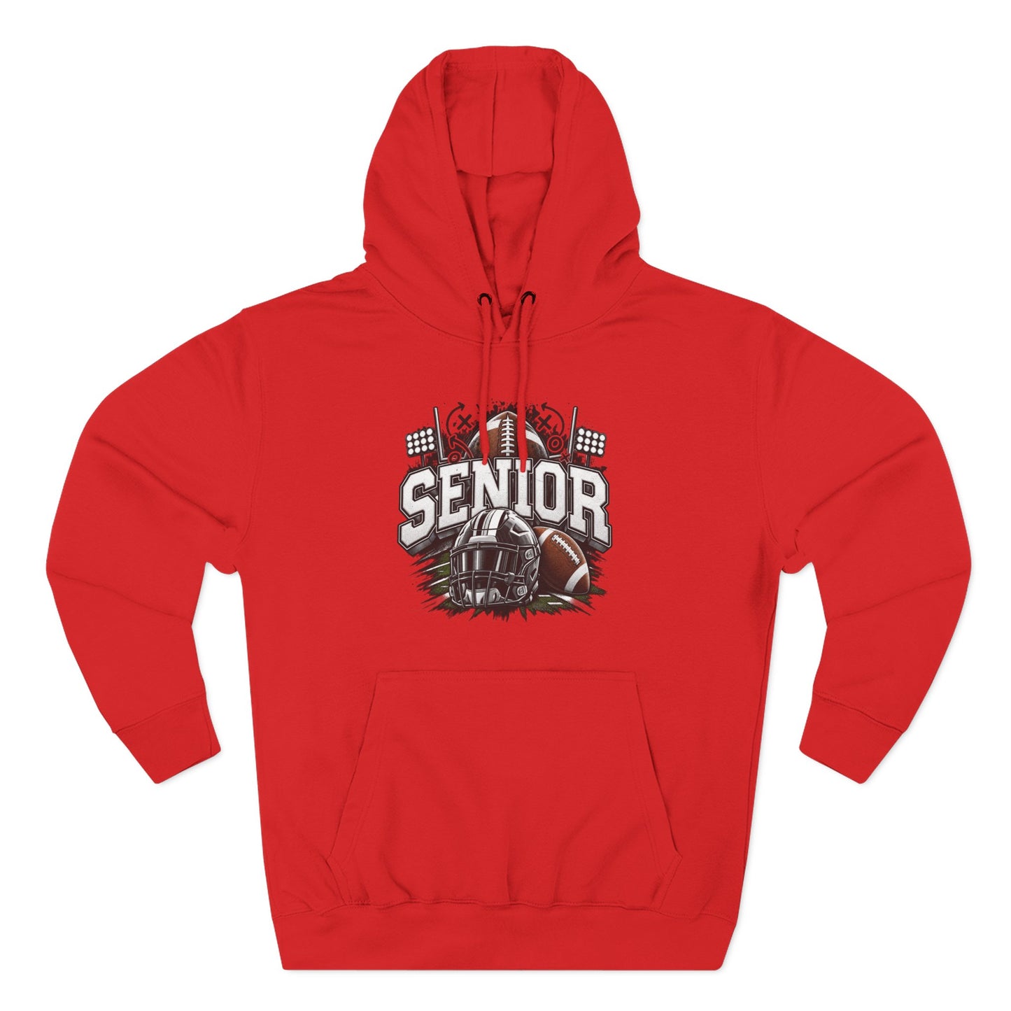 Senior Football Three-Panel Fleece Hoodie