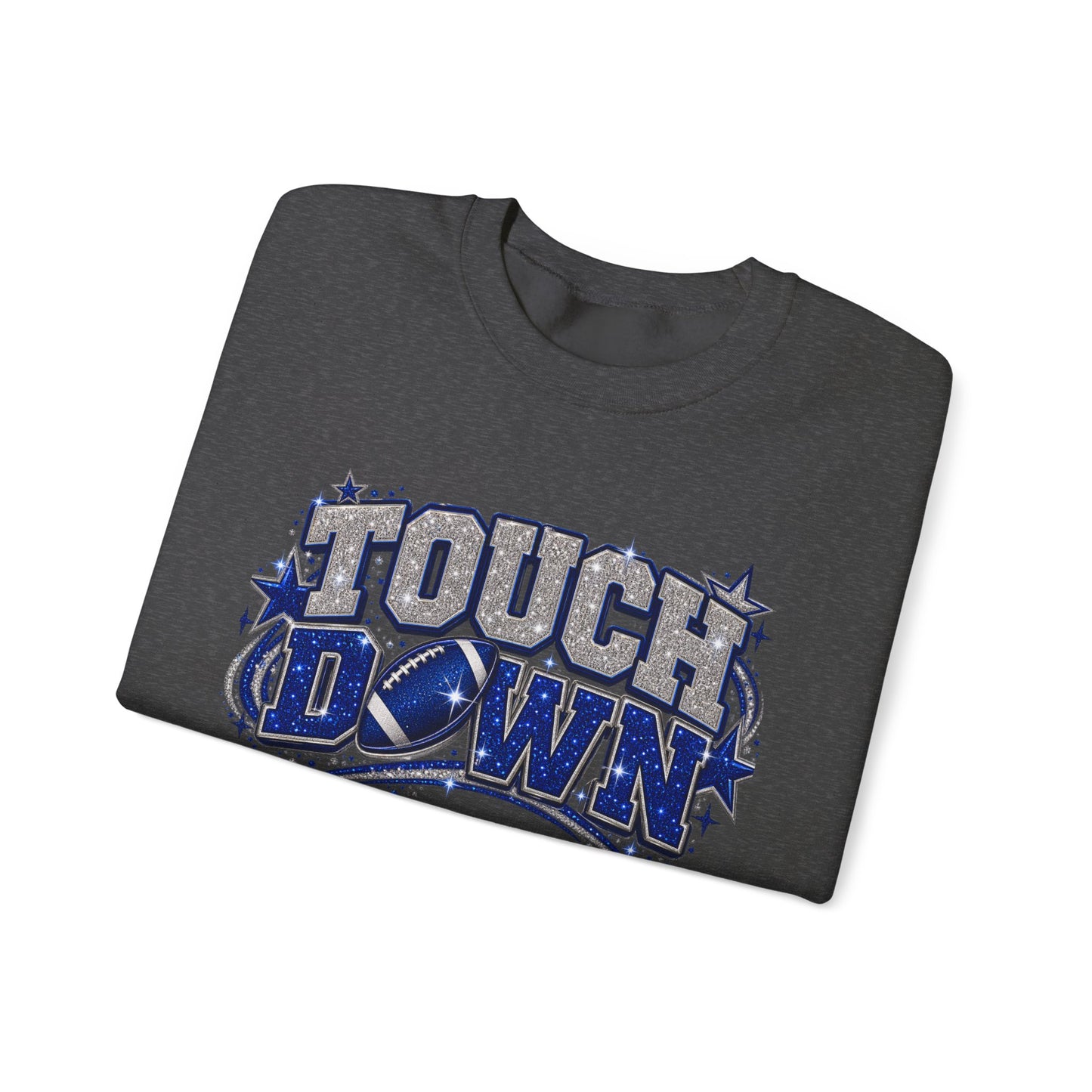 Touch down in silver & blue Unisex Heavy Blend™ Crewneck Sweatshirt