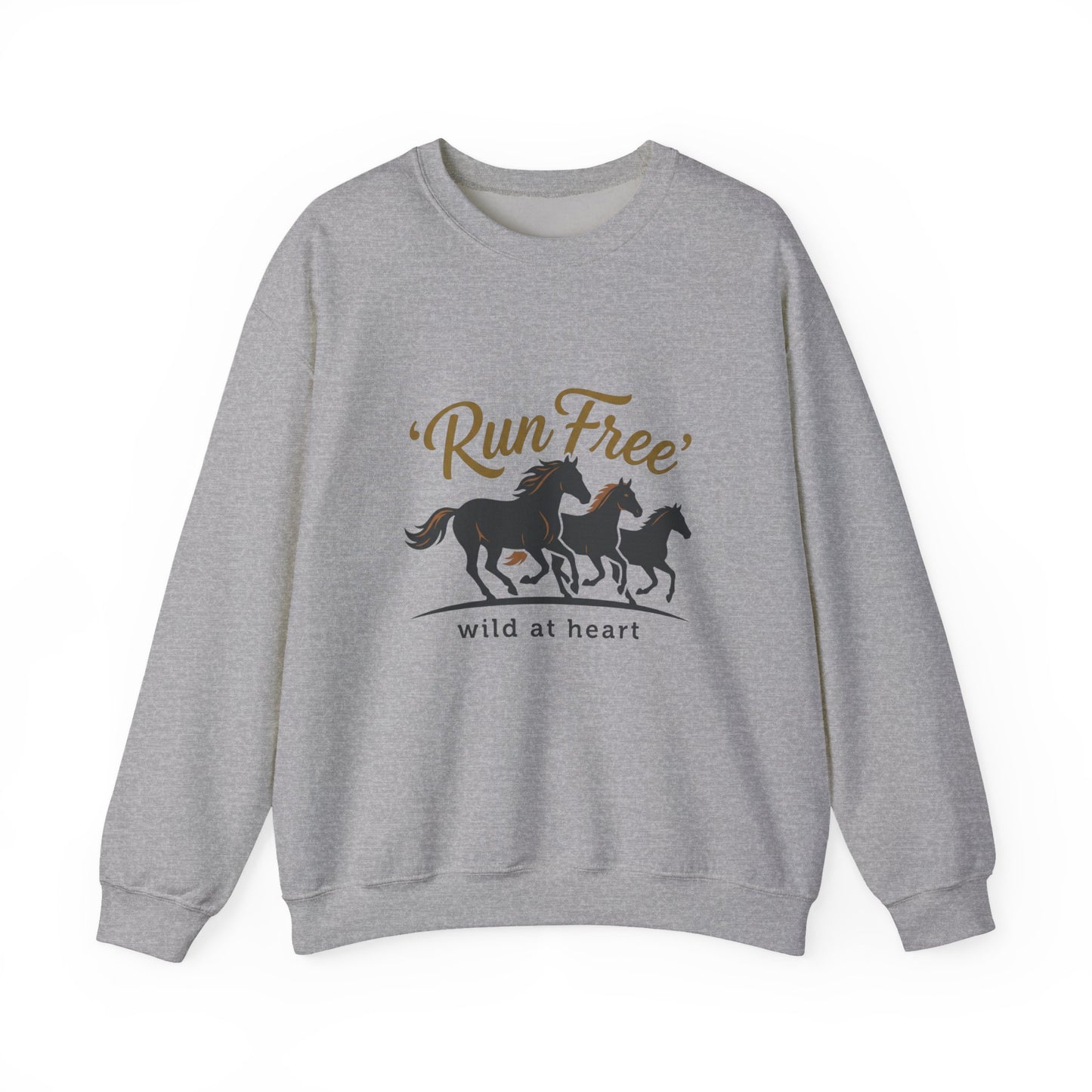 "Wild at heart"   Horse Unisex Heavy Blend™ Crewneck Sweatshirt