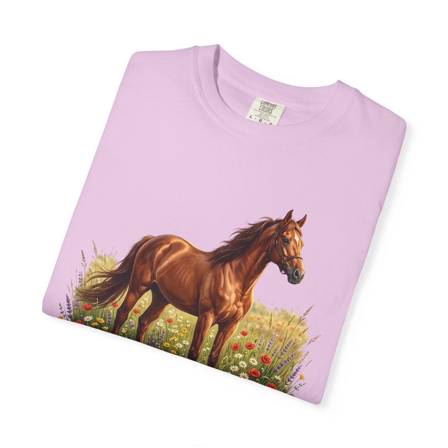 Run Free Horse Comfor colors Unisex Garment-Dyed T-shirt