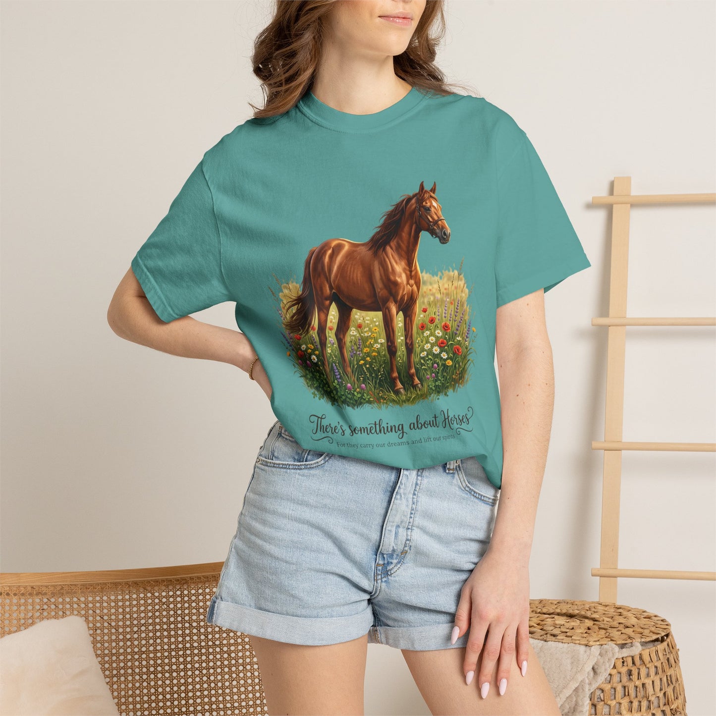 Run Free Horse Comfor colors Unisex Garment-Dyed T-shirt