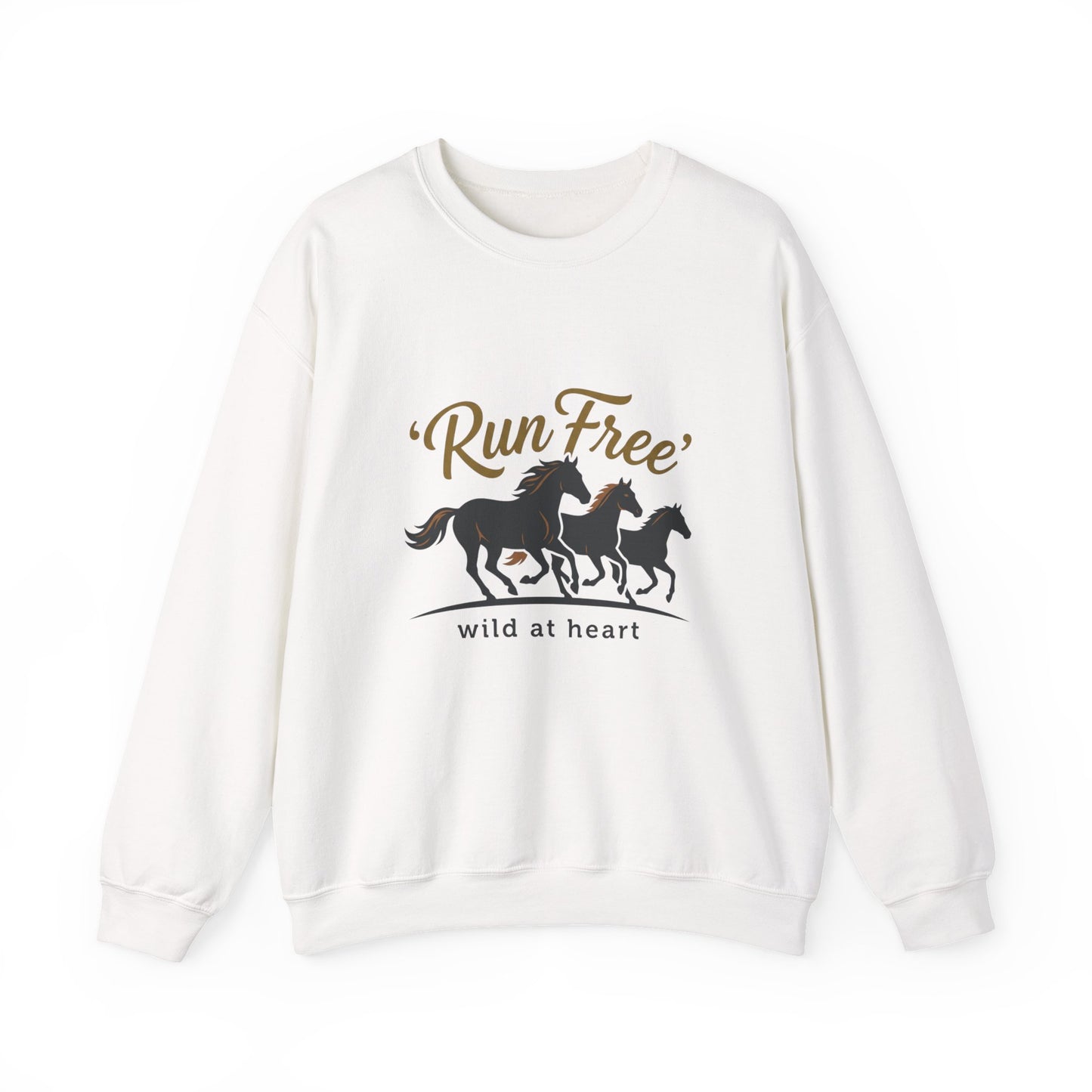 "Wild at heart"   Horse Unisex Heavy Blend™ Crewneck Sweatshirt
