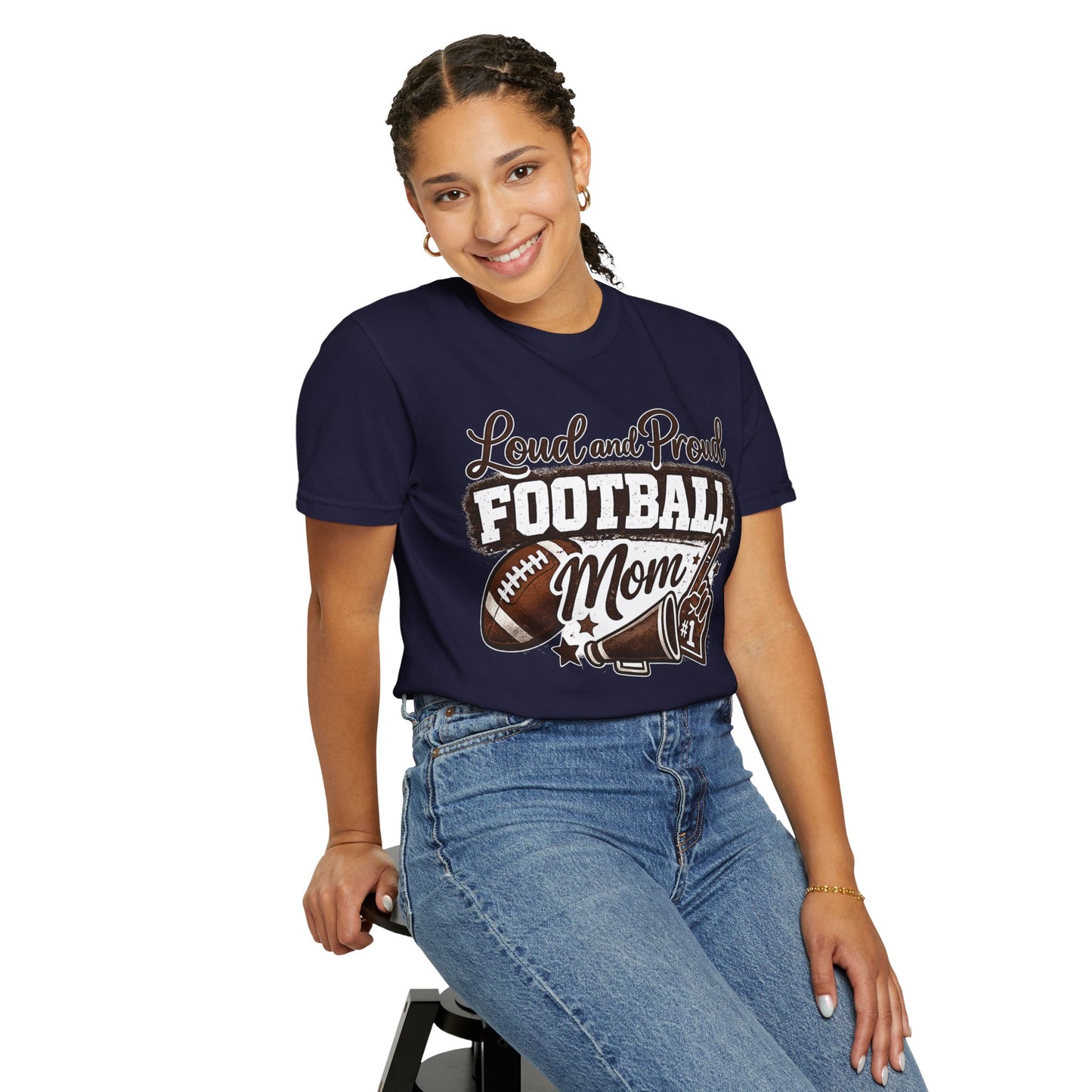Football Mom Comfort Colors® T-Shirt | Loud & Proud Football Mom | Game Day Tee | Sports Mom Shirt | Friday Night Lights