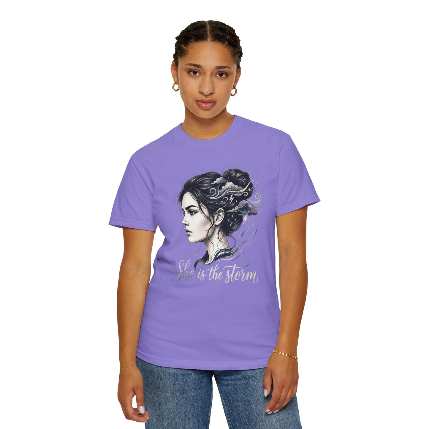 She Is The Storm Comfort Colors Tee