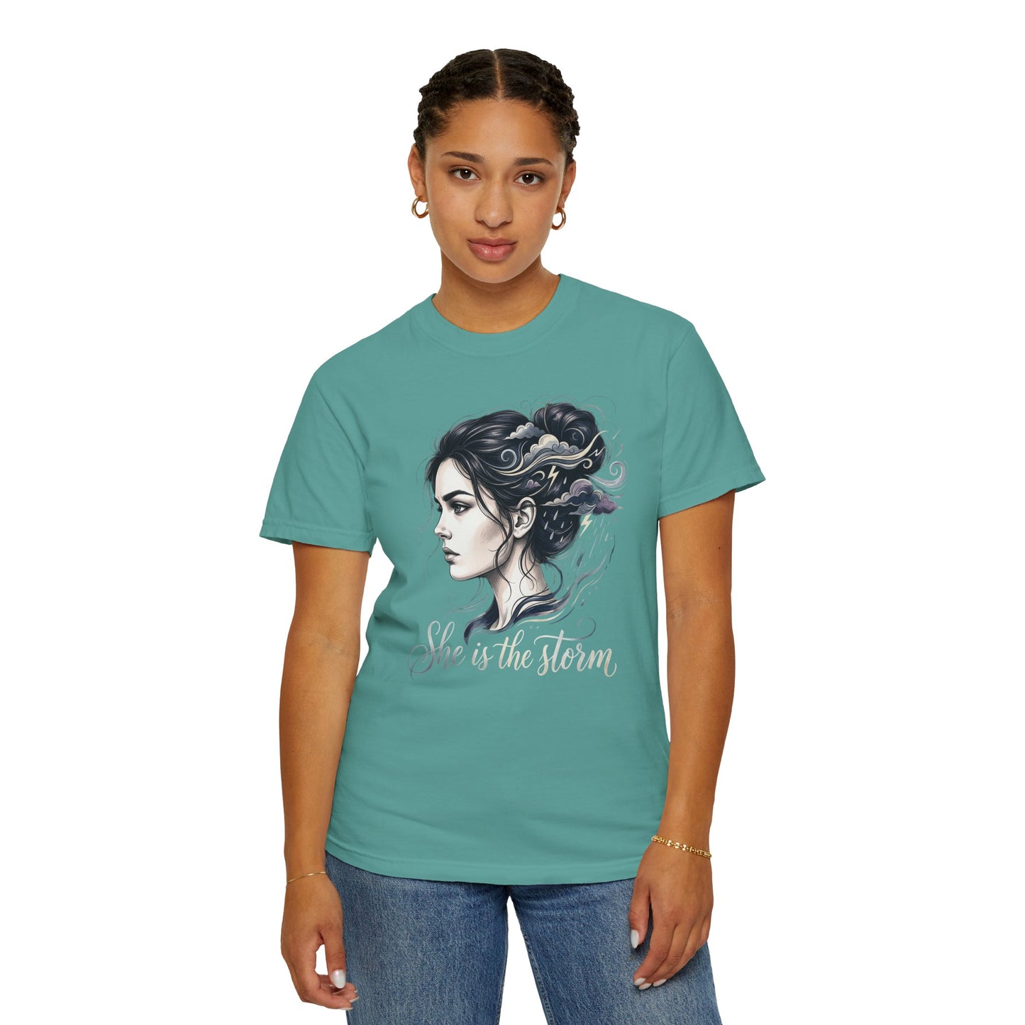 She Is The Storm Comfort Colors Tee