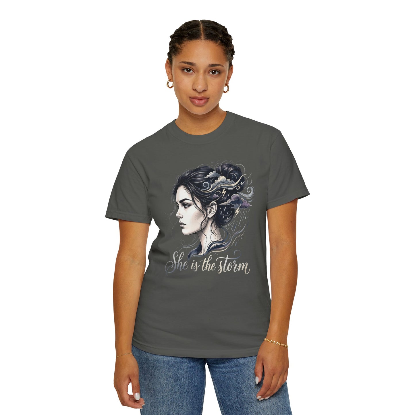 She Is The Storm Comfort Colors Tee