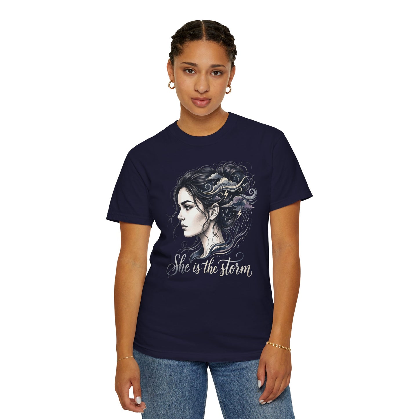 She Is The Storm Comfort Colors Tee
