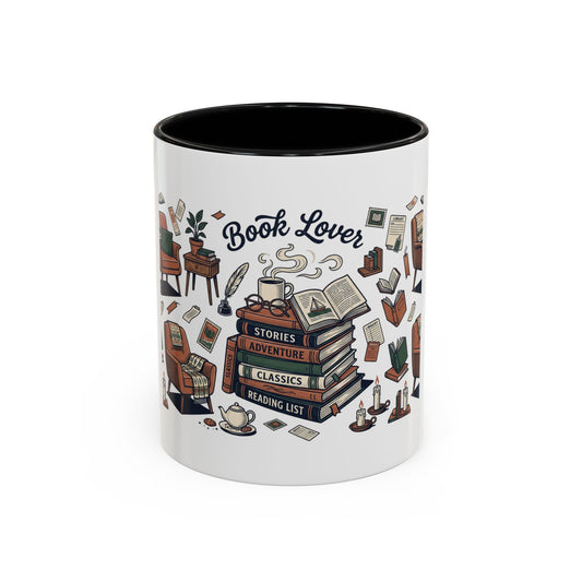 Book Lovers Accent Coffee Mug (11, 15oz)