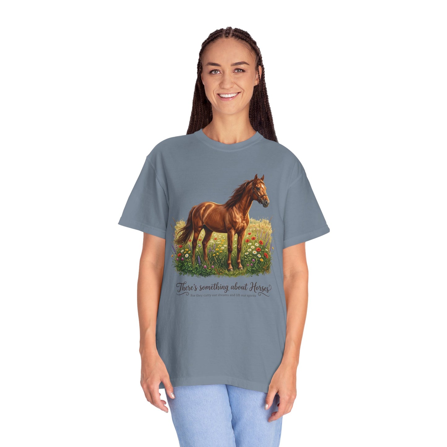 Run Free Horse Comfor colors Unisex Garment-Dyed T-shirt