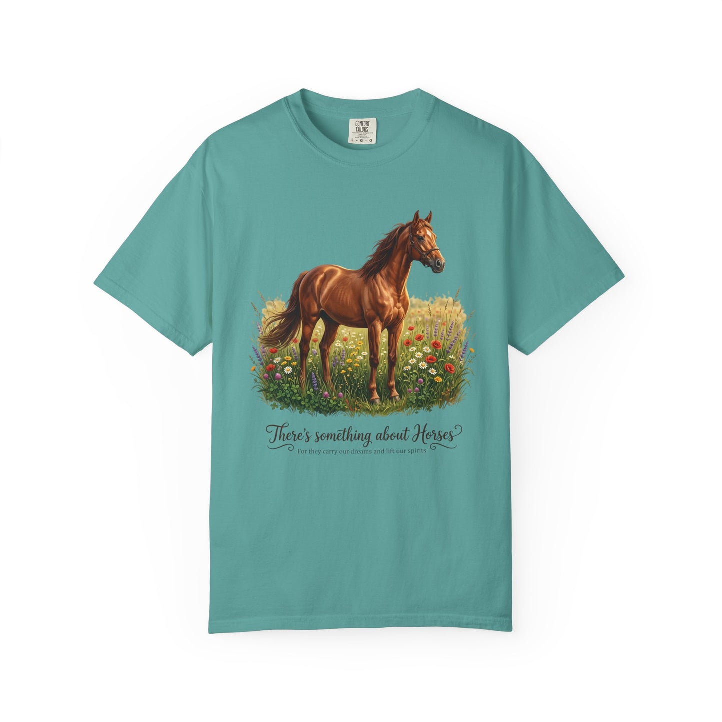 Run Free Horse Comfor colors Unisex Garment-Dyed T-shirt