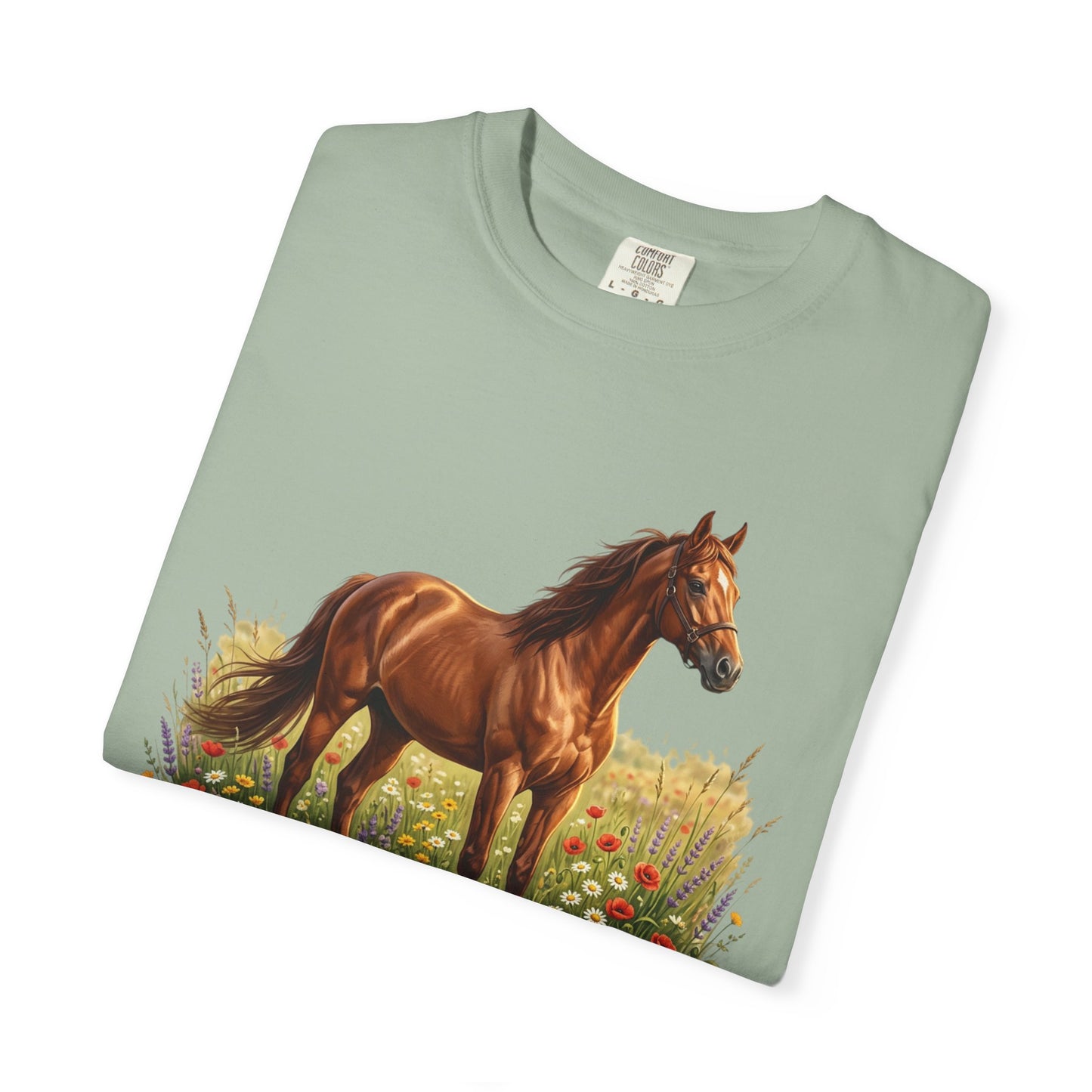 Run Free Horse Comfor colors Unisex Garment-Dyed T-shirt