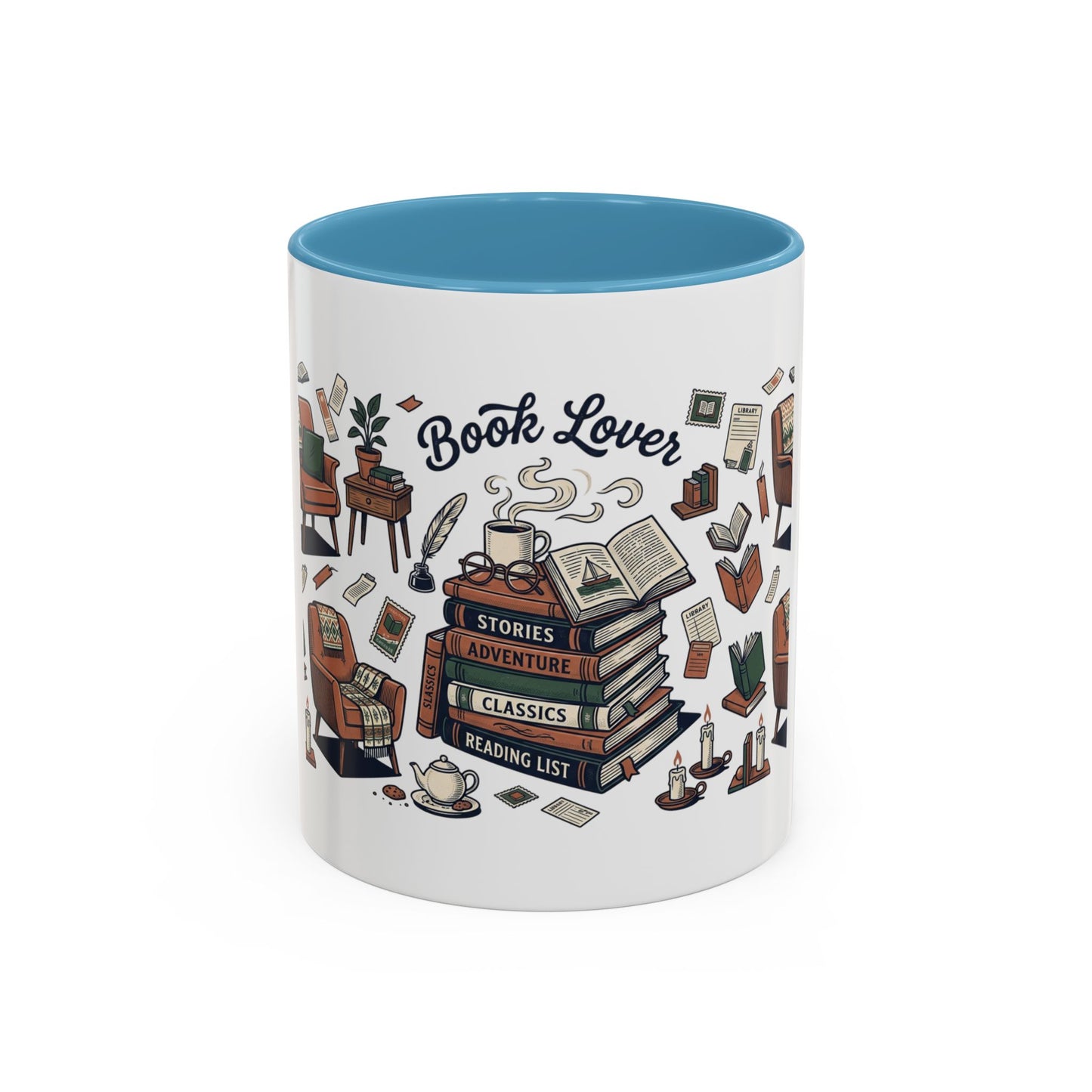 Book Lovers Accent Coffee Mug (11, 15oz)