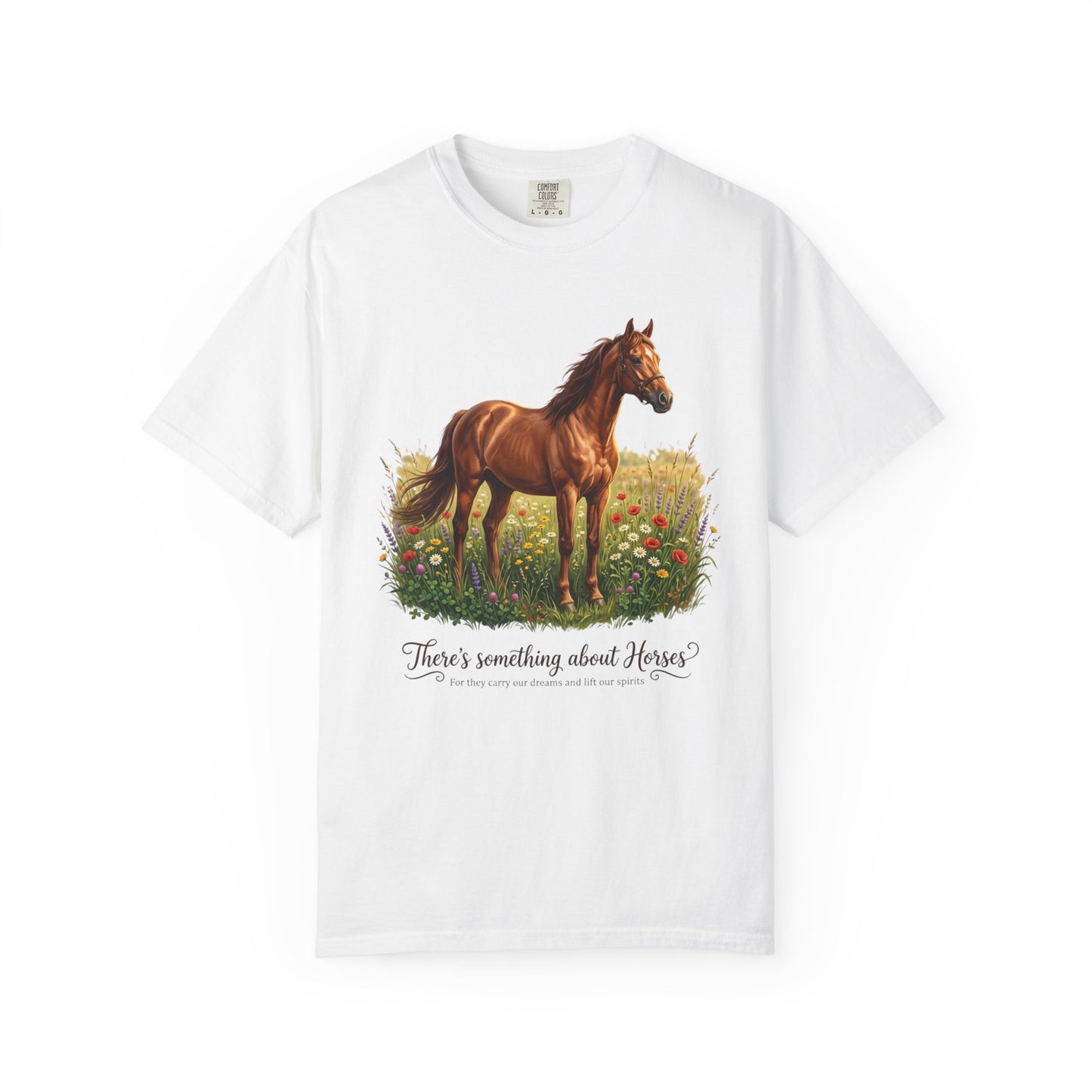 Run Free Horse Comfor colors Unisex Garment-Dyed T-shirt
