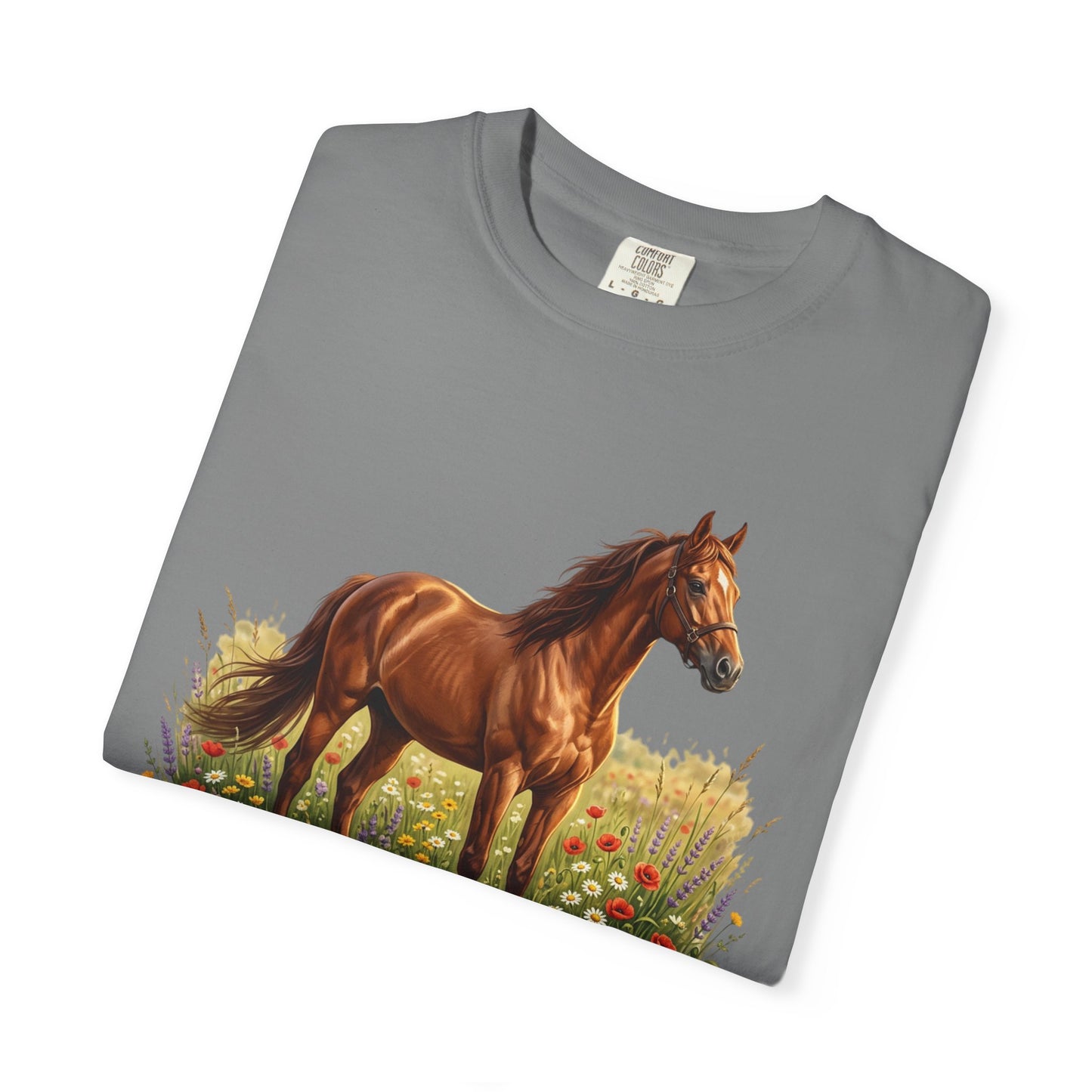 Run Free Horse Comfor colors Unisex Garment-Dyed T-shirt