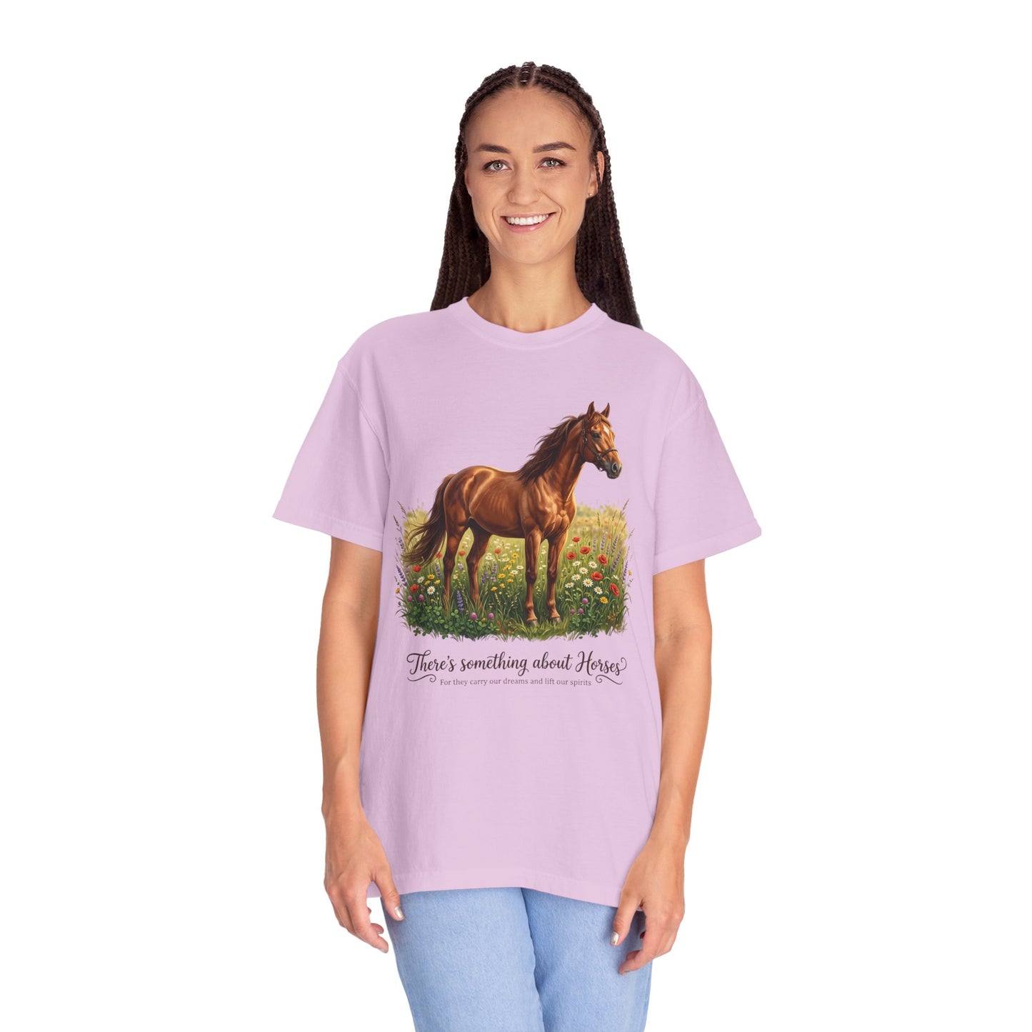 Run Free Horse Comfor colors Unisex Garment-Dyed T-shirt