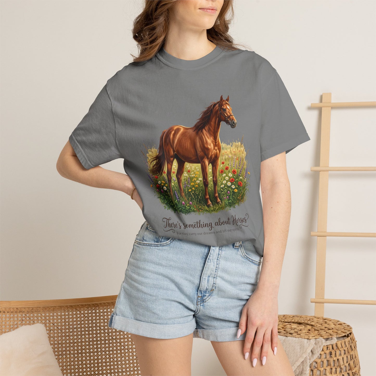 Run Free Horse Comfor colors Unisex Garment-Dyed T-shirt
