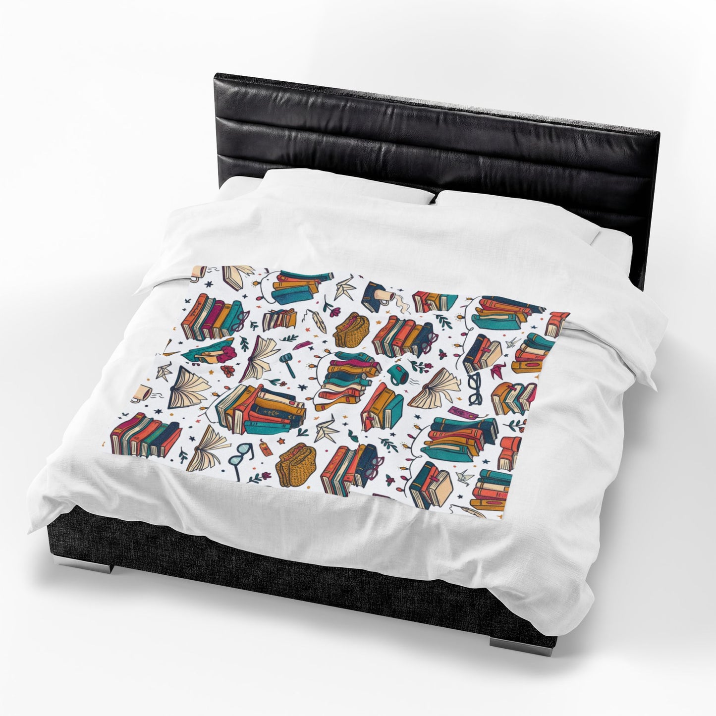 Book lovers Velveteen Plush Blanket