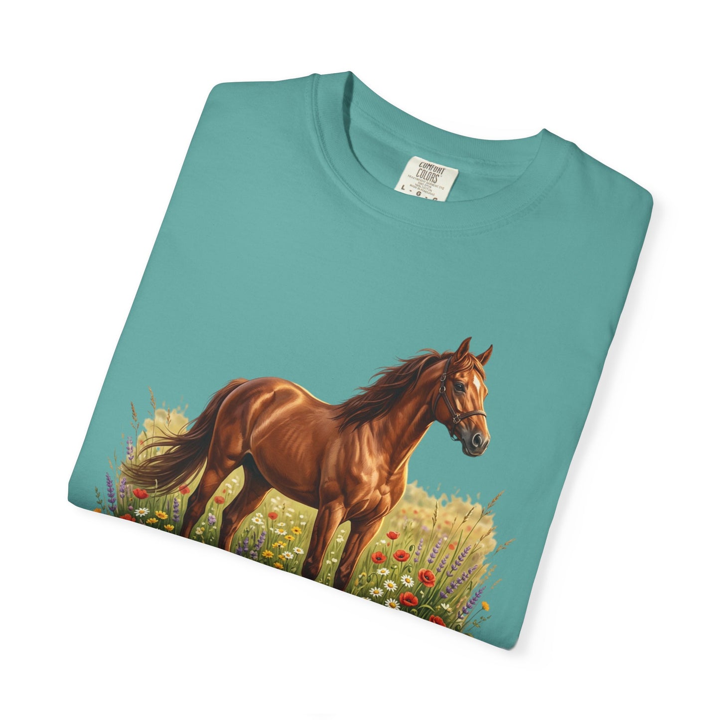 Run Free Horse Comfor colors Unisex Garment-Dyed T-shirt
