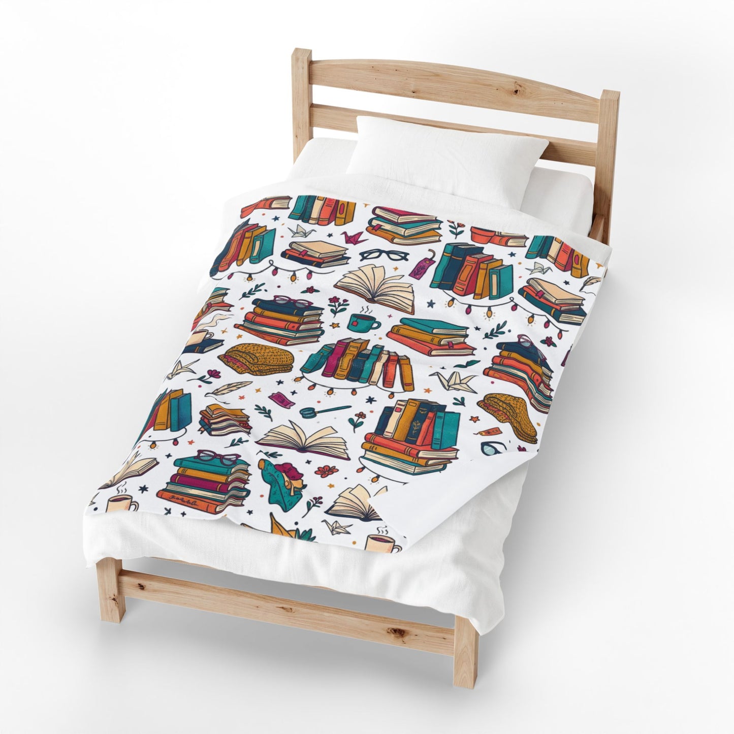 Book lovers Velveteen Plush Blanket
