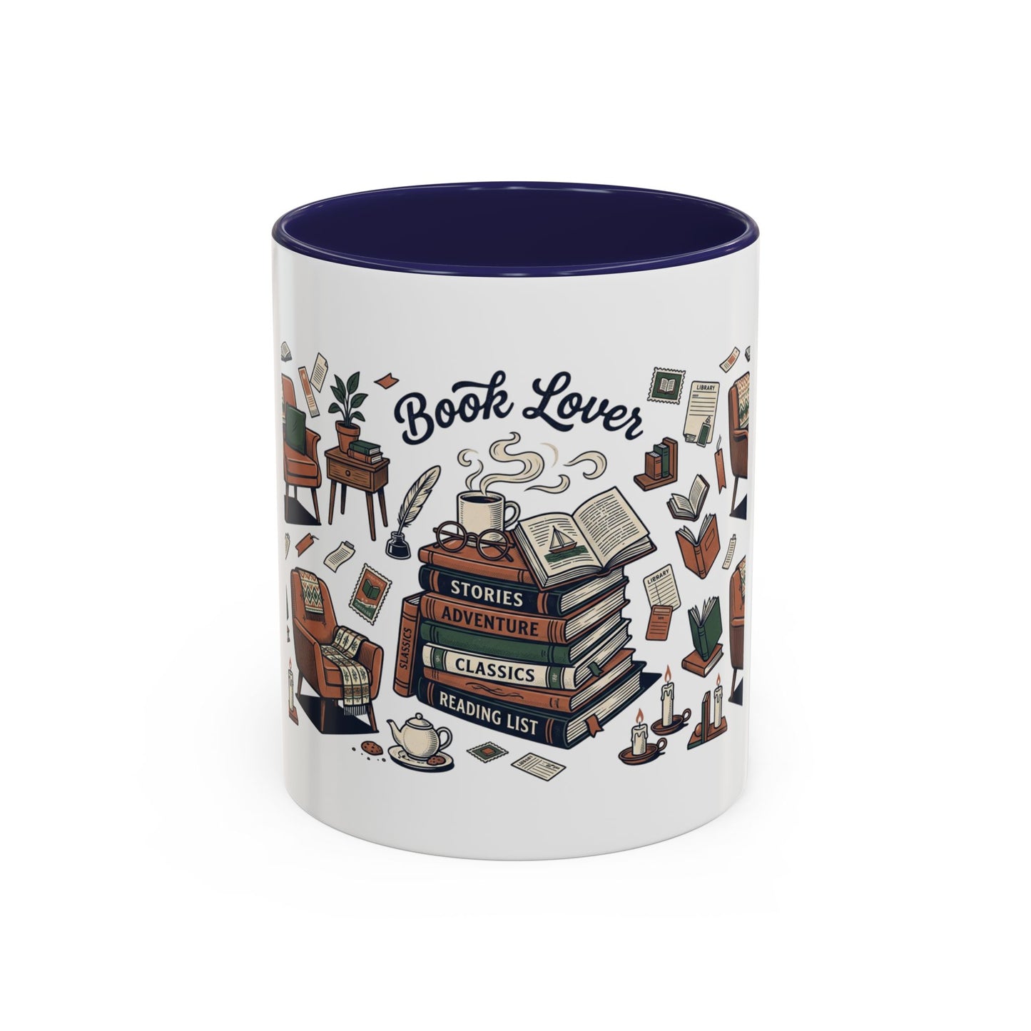 Book Lovers Accent Coffee Mug (11, 15oz)