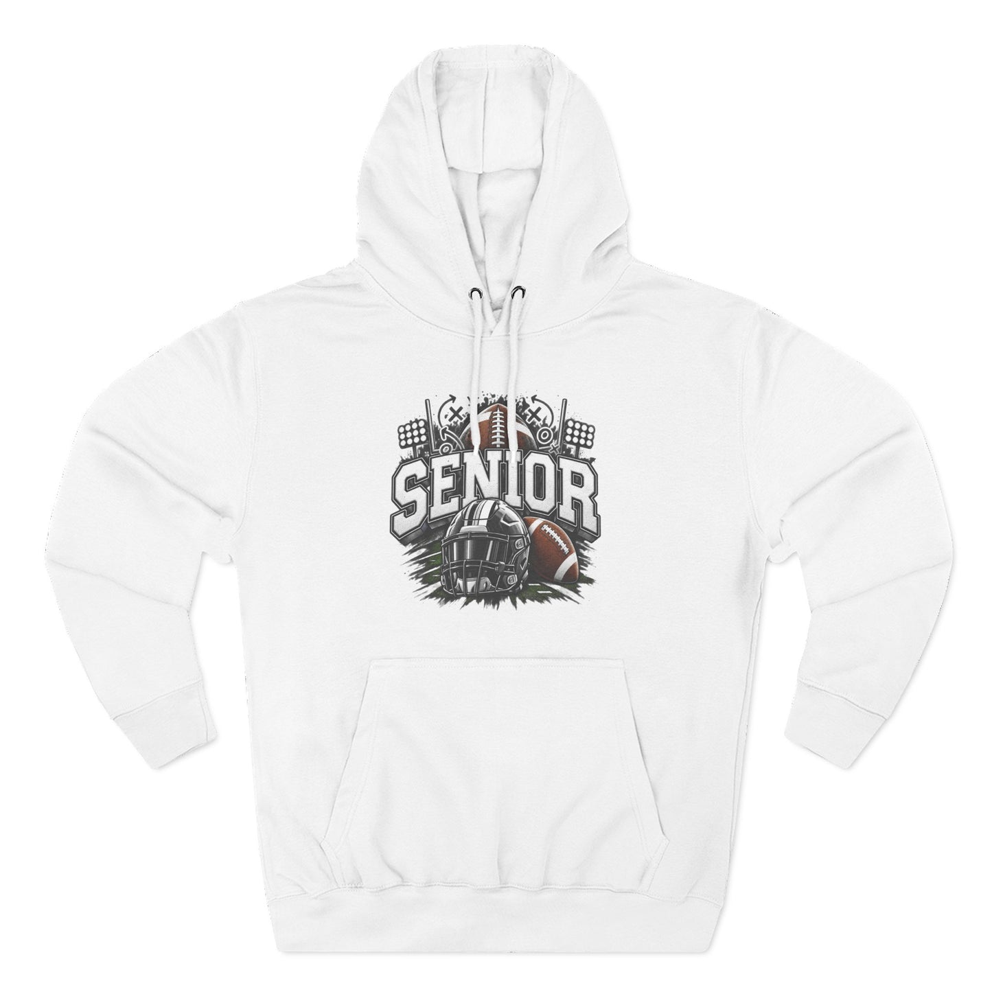 Senior Football Three-Panel Fleece Hoodie