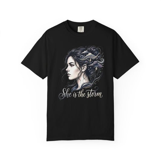 She Is The Storm Comfort Colors Tee