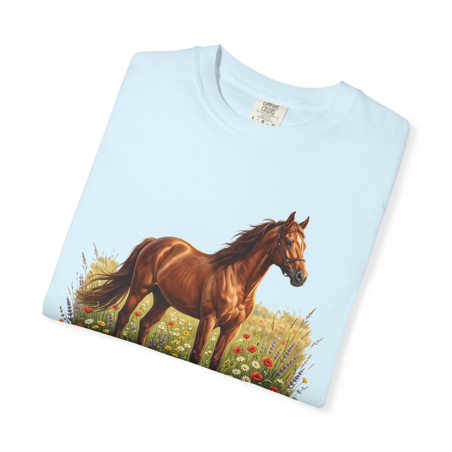 Run Free Horse Comfor colors Unisex Garment-Dyed T-shirt