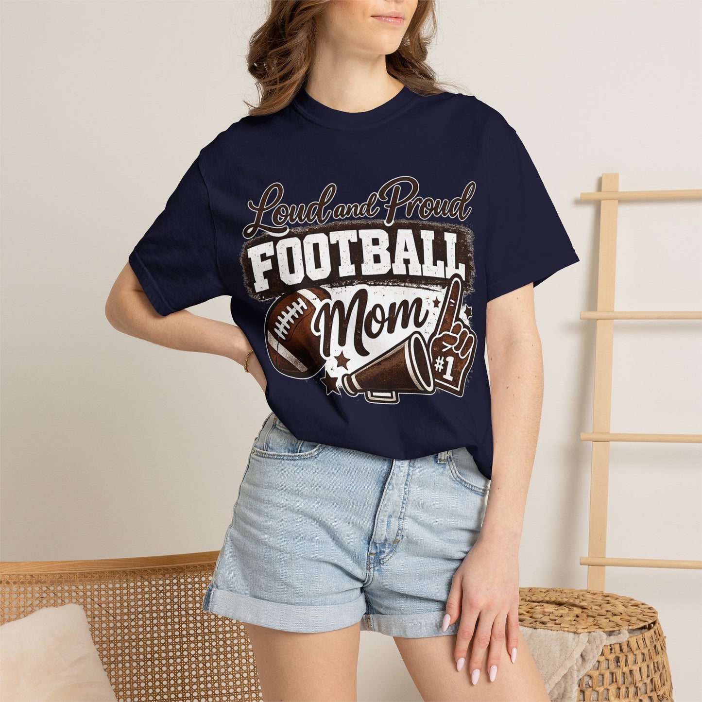 Football Mom Comfort Colors® T-Shirt | Loud & Proud Football Mom | Game Day Tee | Sports Mom Shirt | Friday Night Lights