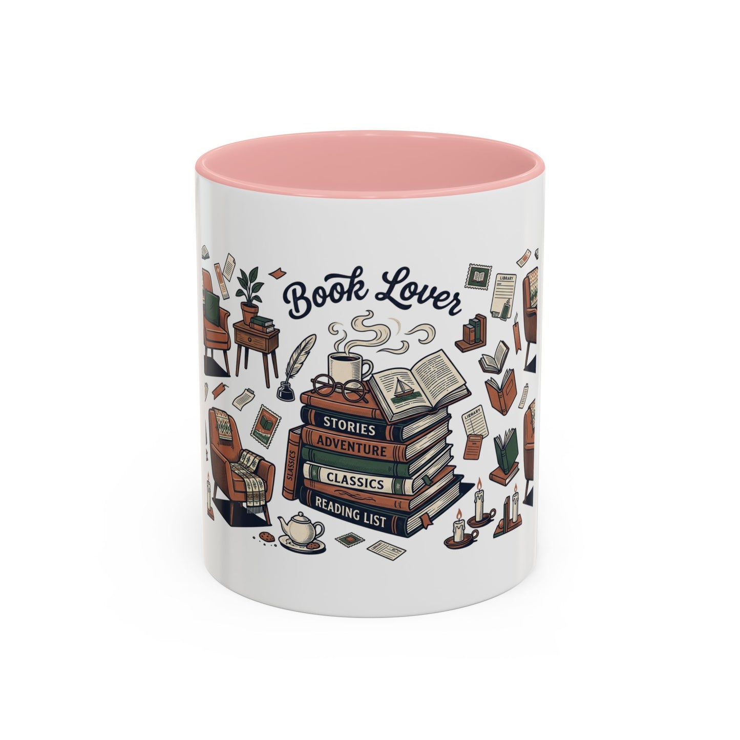 Book Lovers Accent Coffee Mug (11, 15oz)