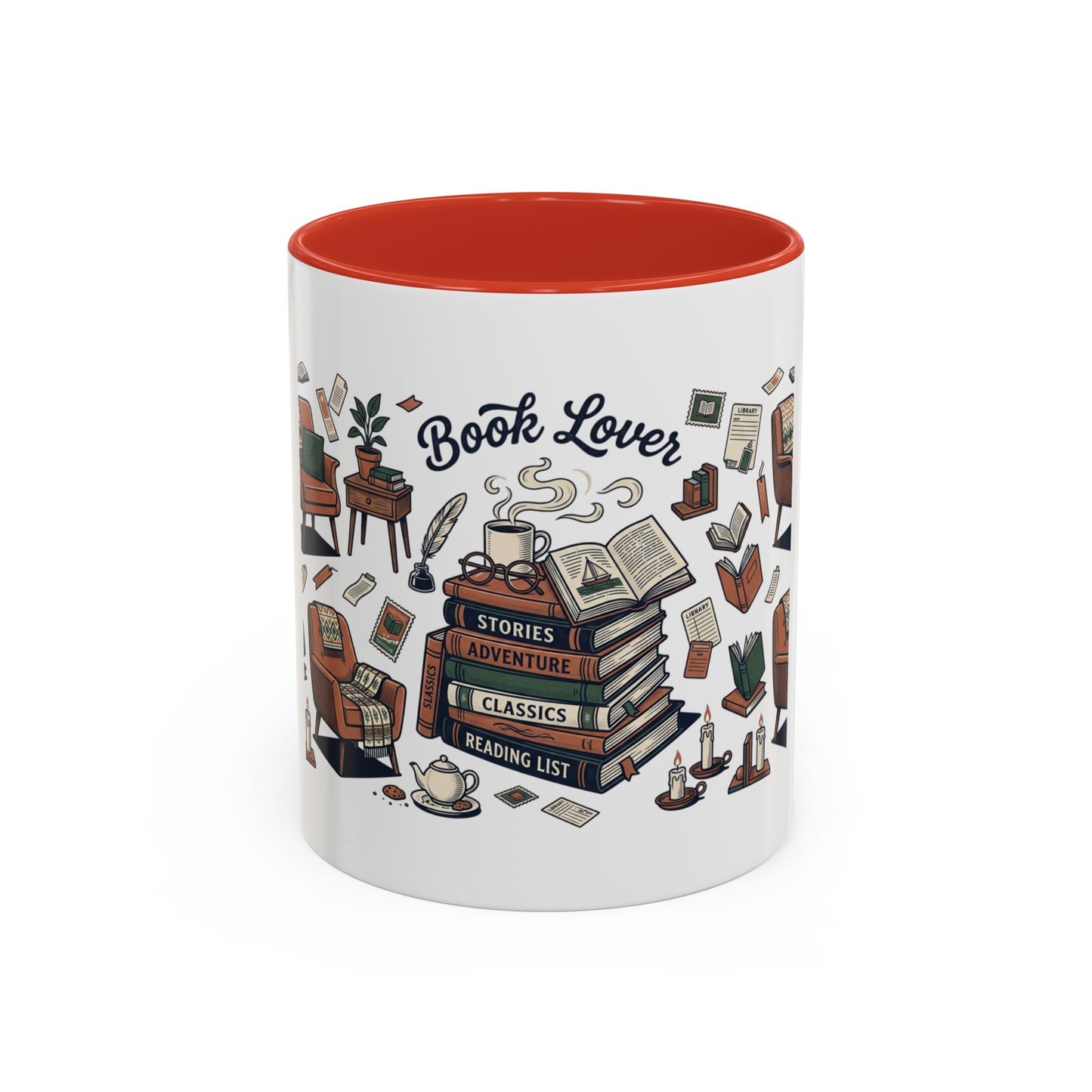 Book Lovers Accent Coffee Mug (11, 15oz)