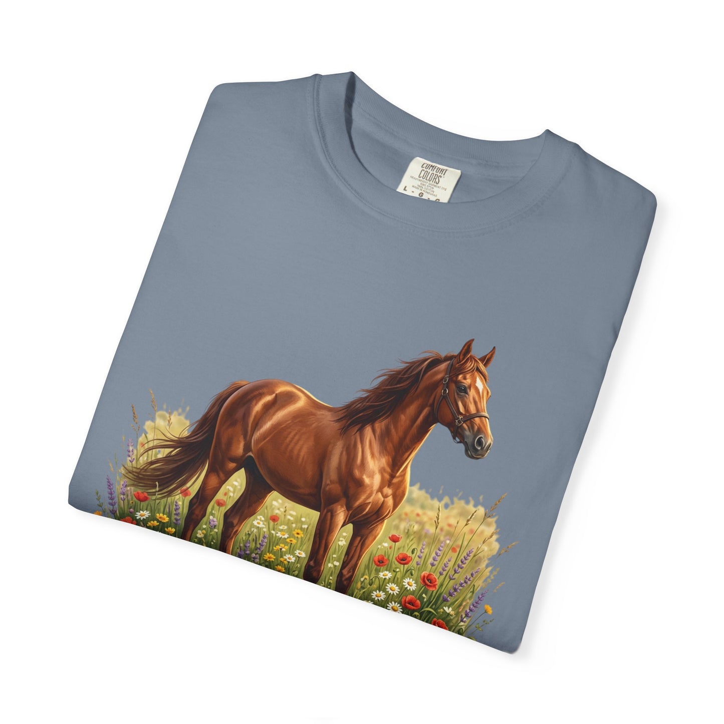 Run Free Horse Comfor colors Unisex Garment-Dyed T-shirt