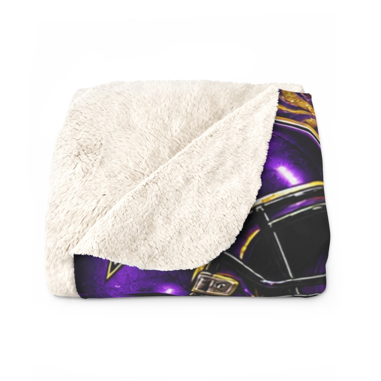 Purple & Gold  Game Day Sherpa Fleece Blanket