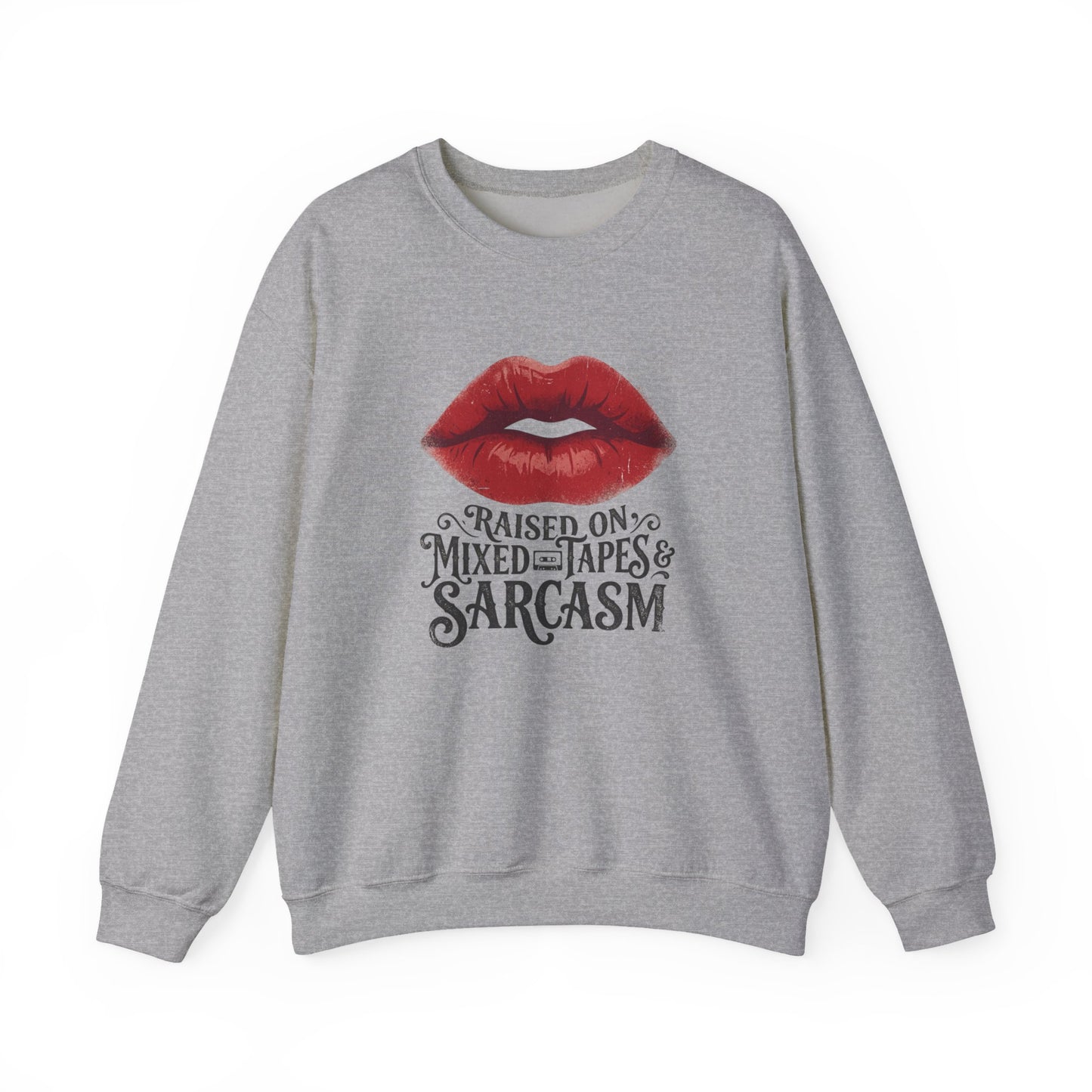 Raised on Mix Tapes & Sarcasm  Heavy Blend™ Crewneck Sweatshirt