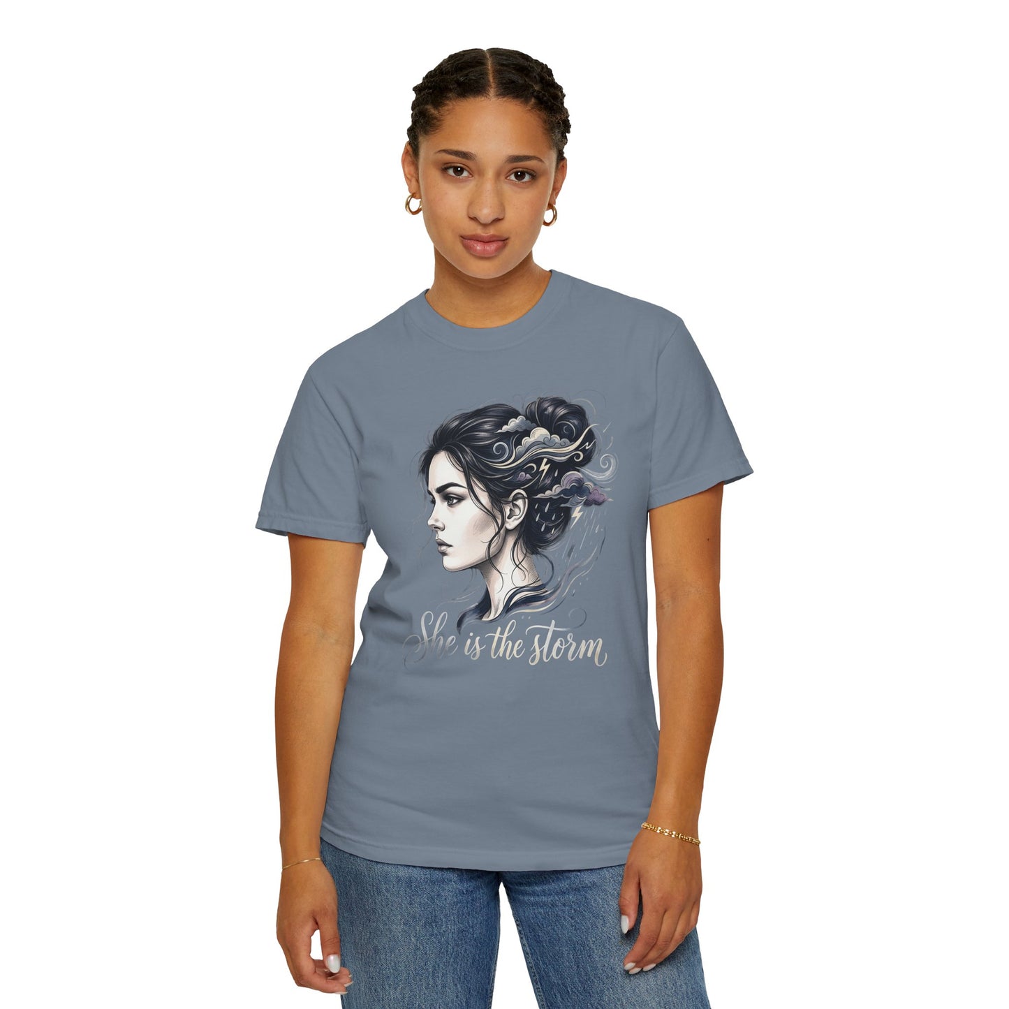 She Is The Storm Comfort Colors Tee