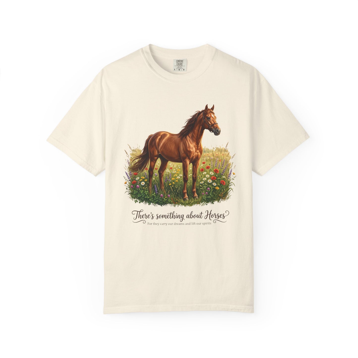 Run Free Horse Comfor colors Unisex Garment-Dyed T-shirt