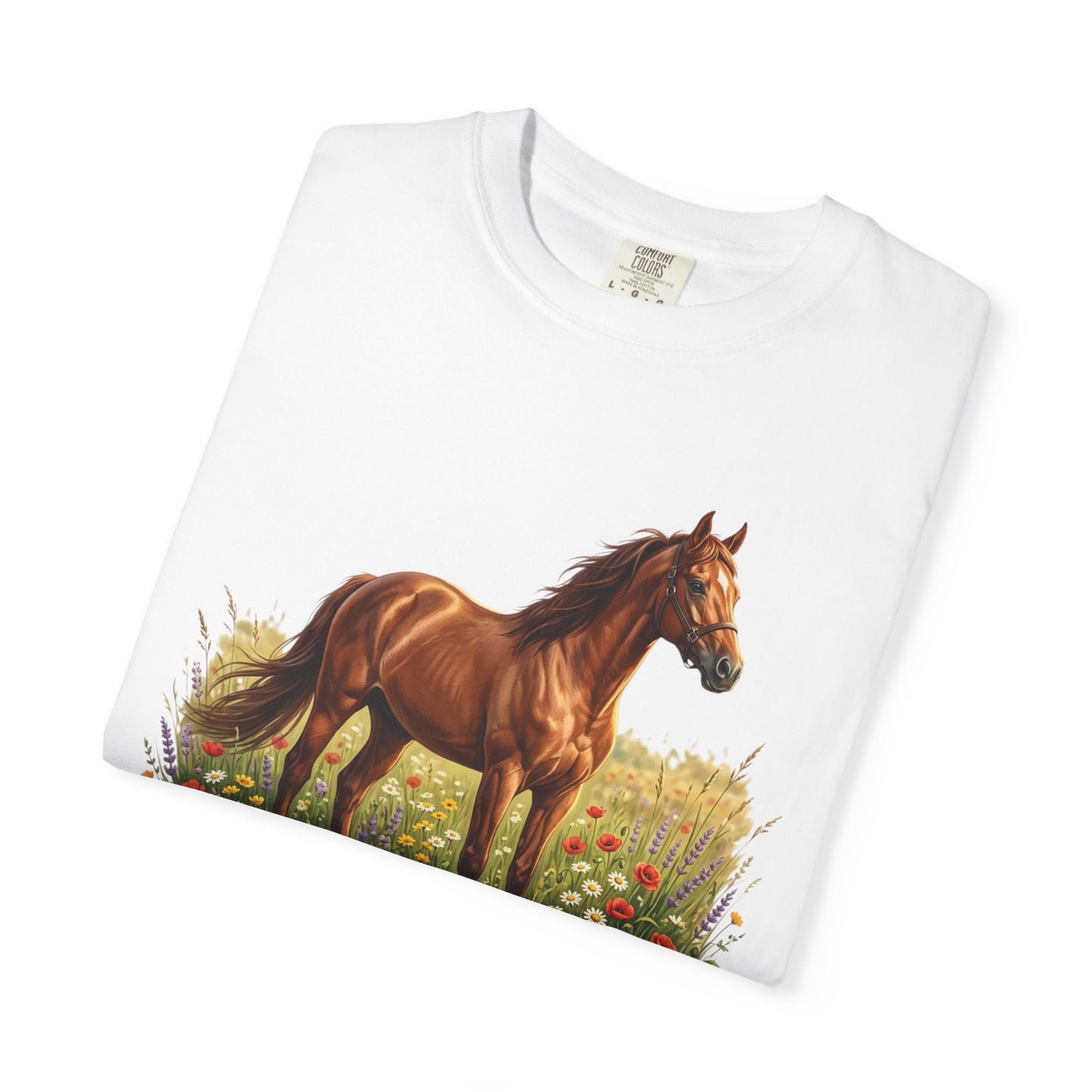 Run Free Horse Comfor colors Unisex Garment-Dyed T-shirt