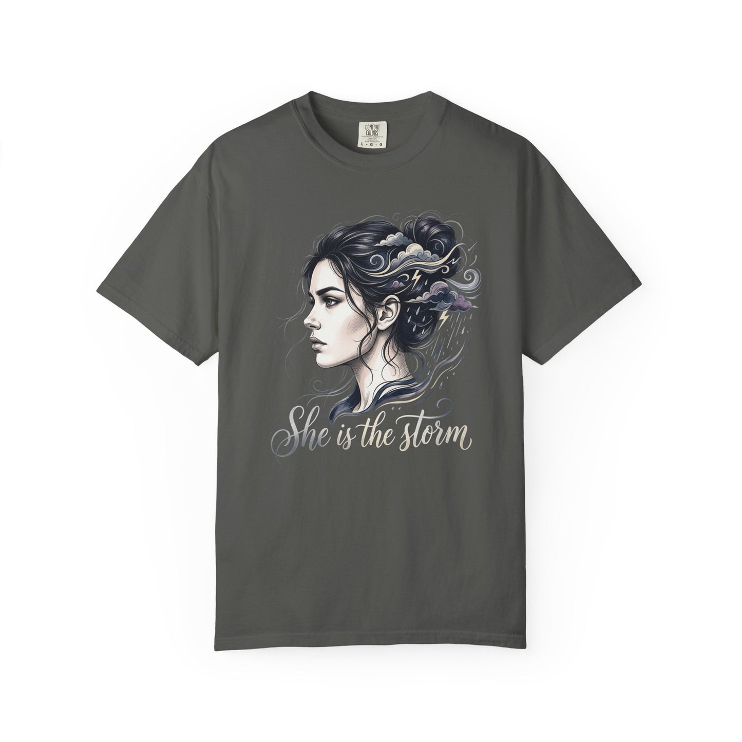 She Is The Storm Comfort Colors Tee