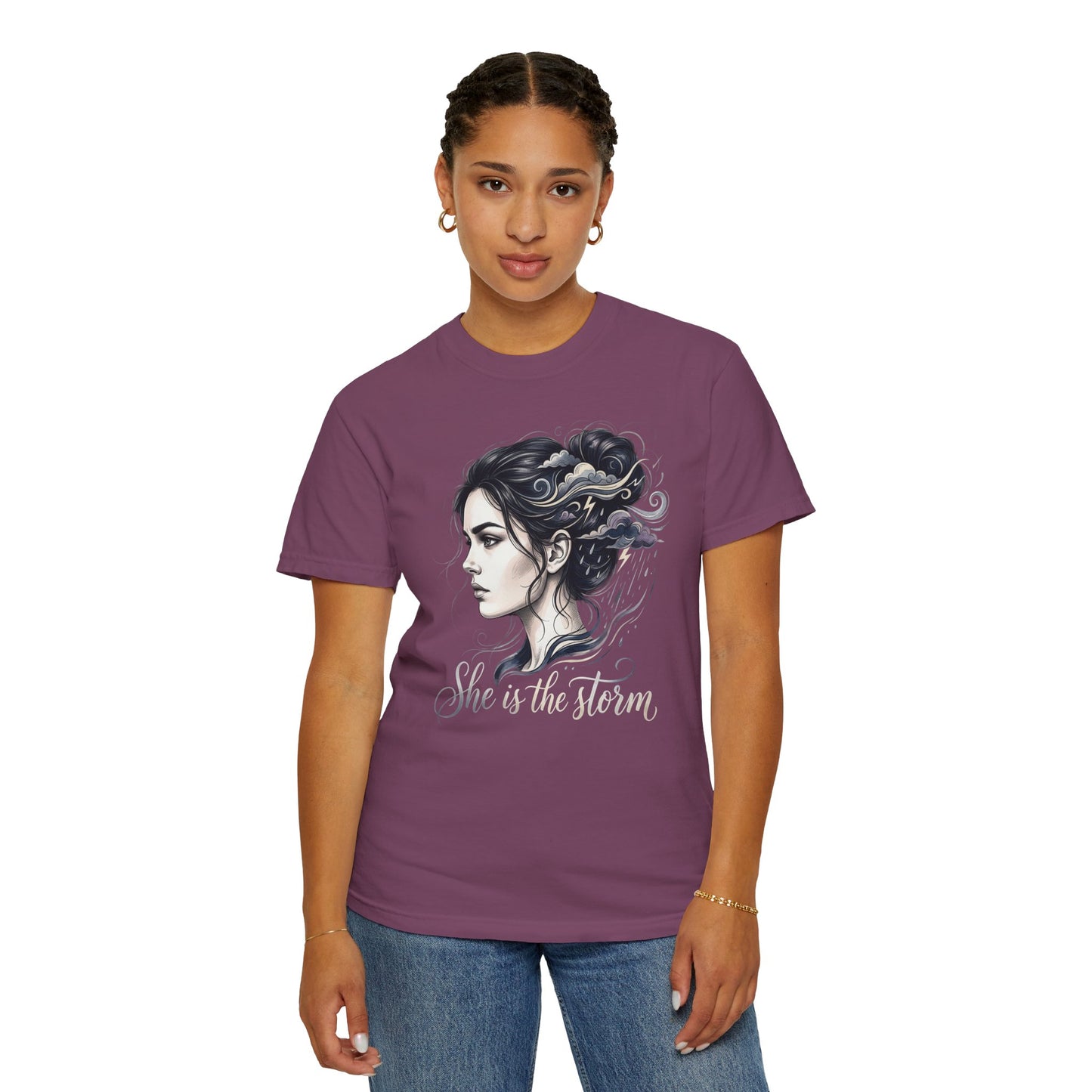 She Is The Storm Comfort Colors Tee
