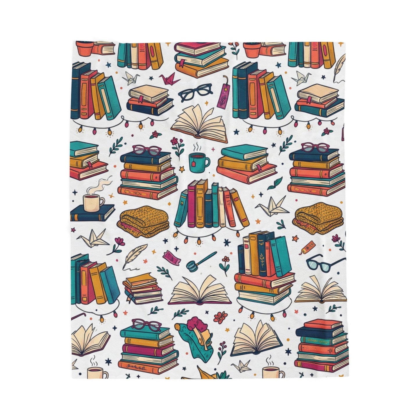 Book lovers Velveteen Plush Blanket