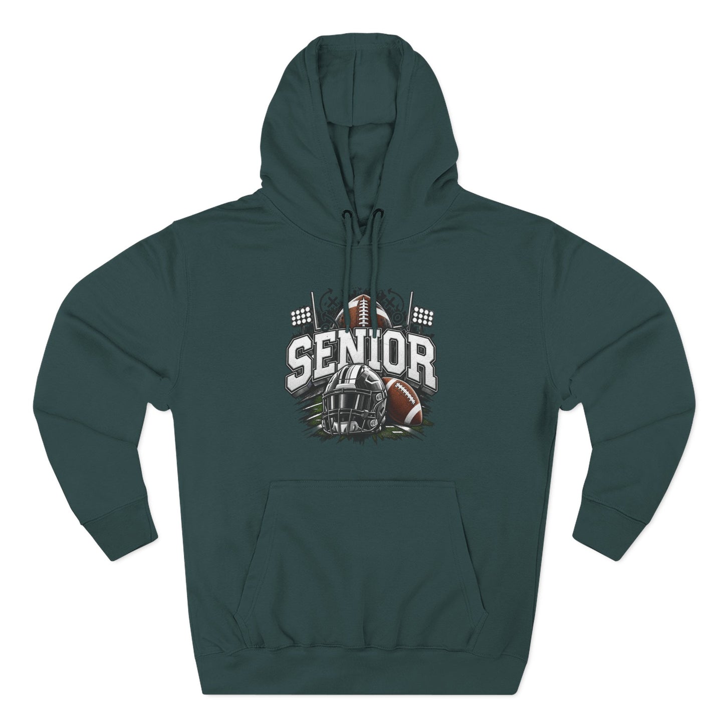 Senior Football Three-Panel Fleece Hoodie