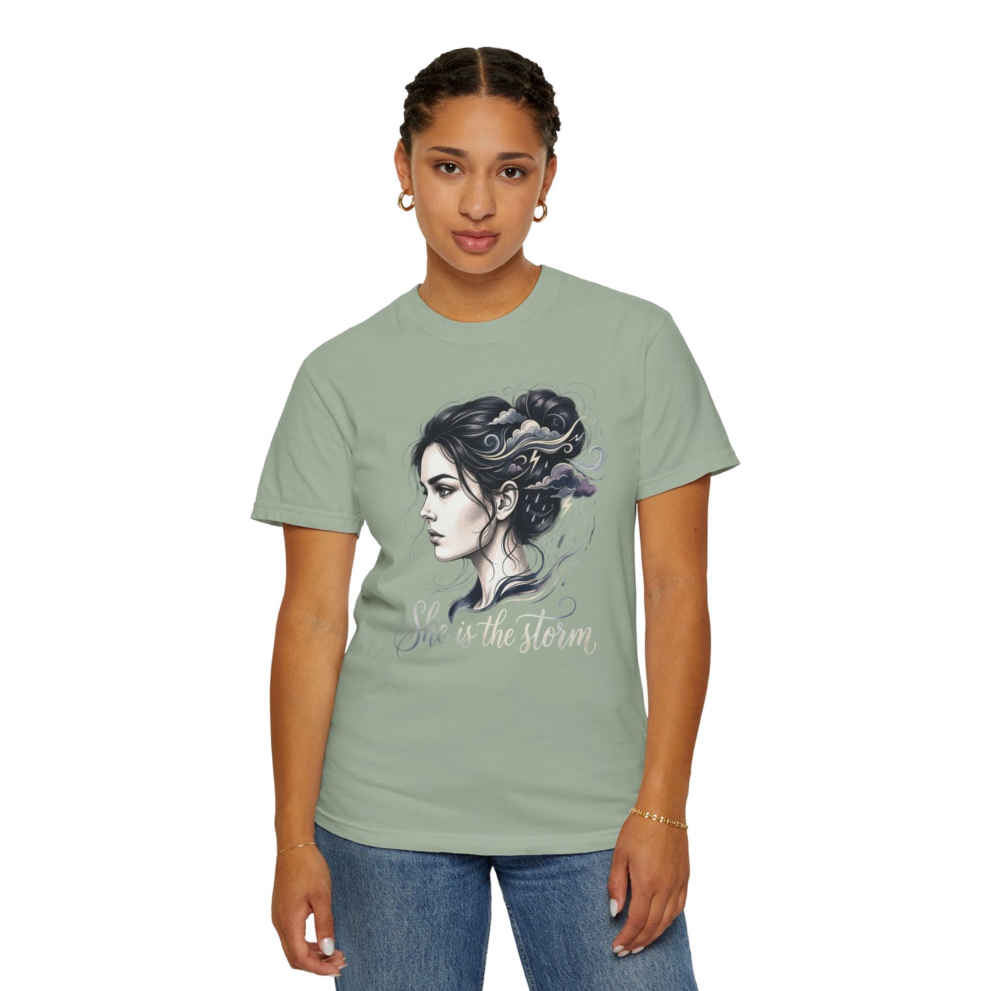 She Is The Storm Comfort Colors Tee