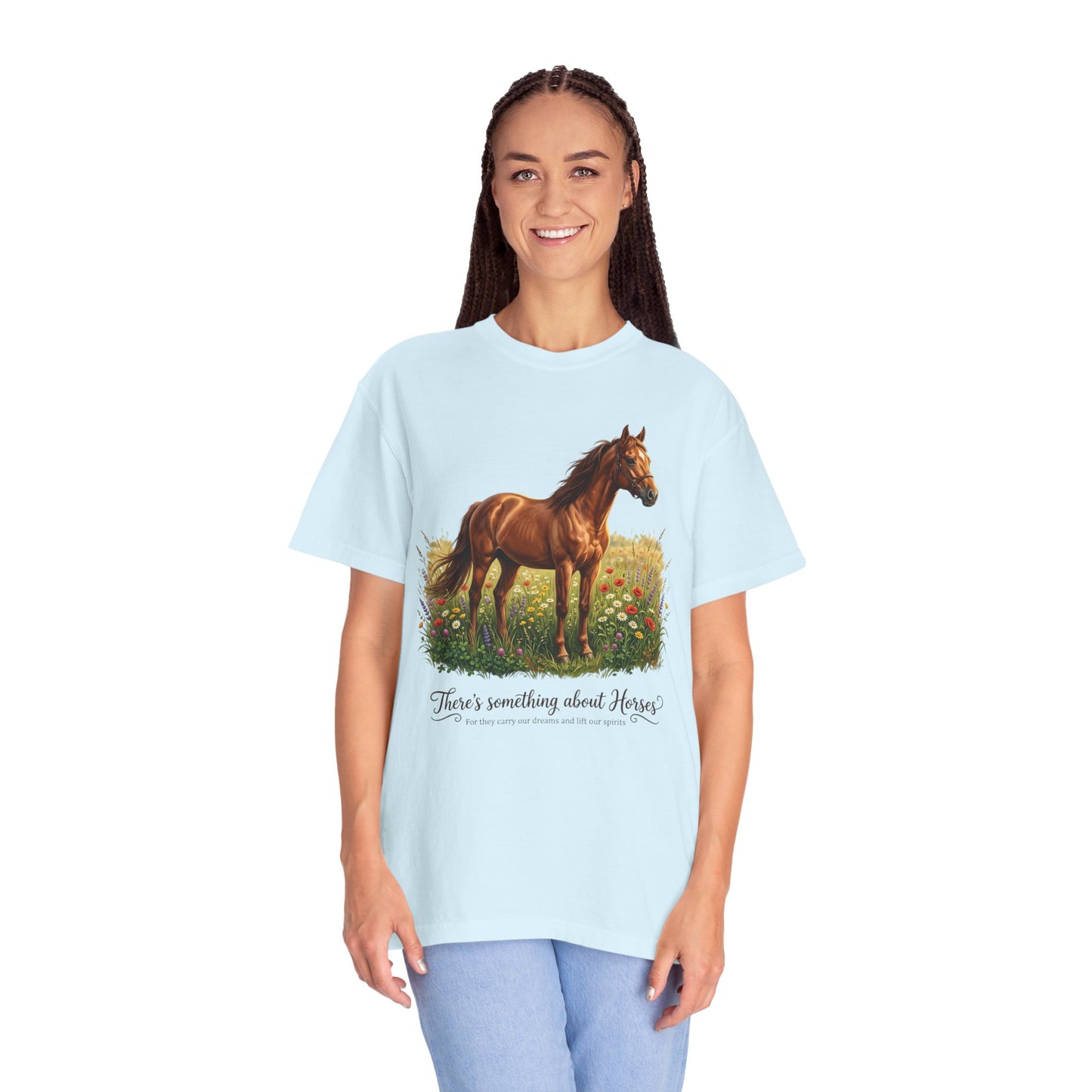 Run Free Horse Comfor colors Unisex Garment-Dyed T-shirt