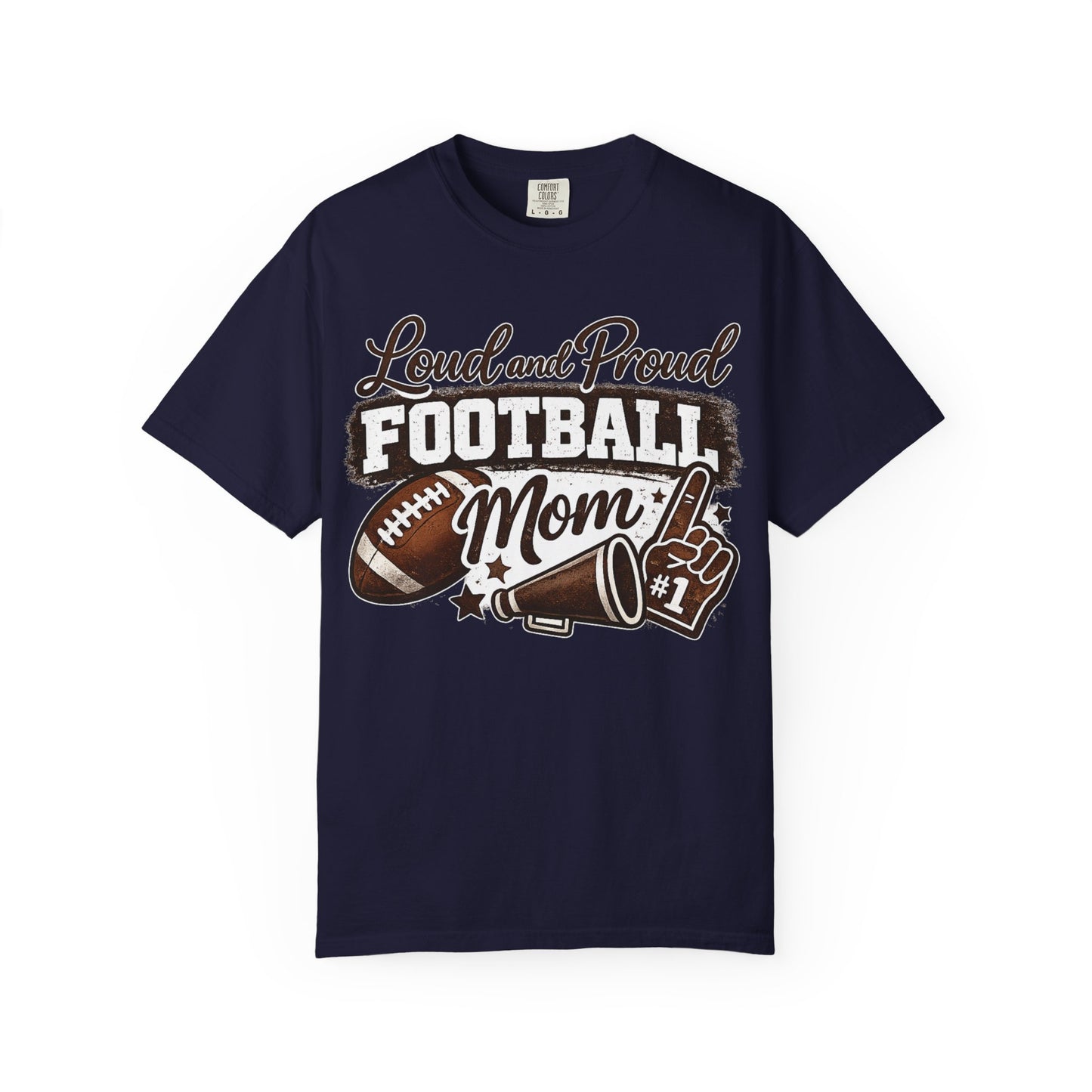 Football Mom Comfort Colors® T-Shirt | Loud & Proud Football Mom | Game Day Tee | Sports Mom Shirt | Friday Night Lights