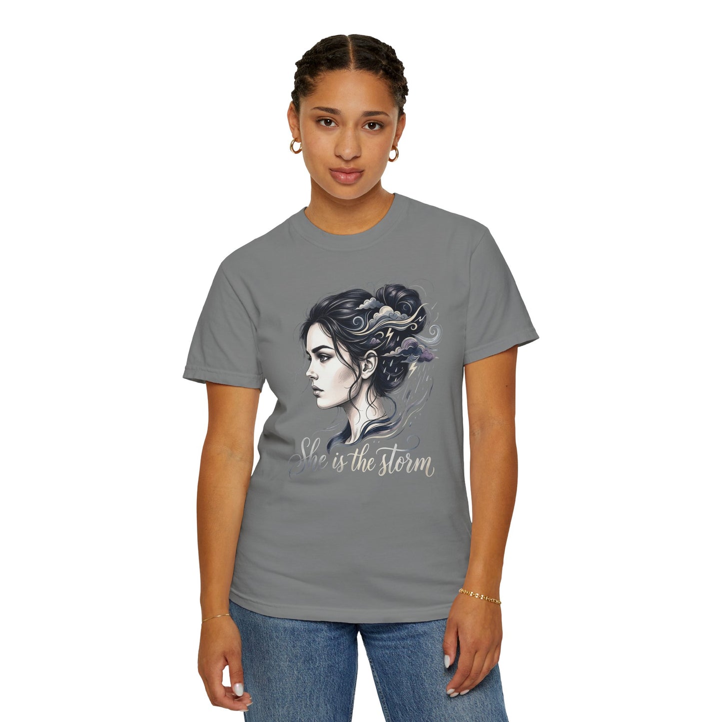 She Is The Storm Comfort Colors Tee