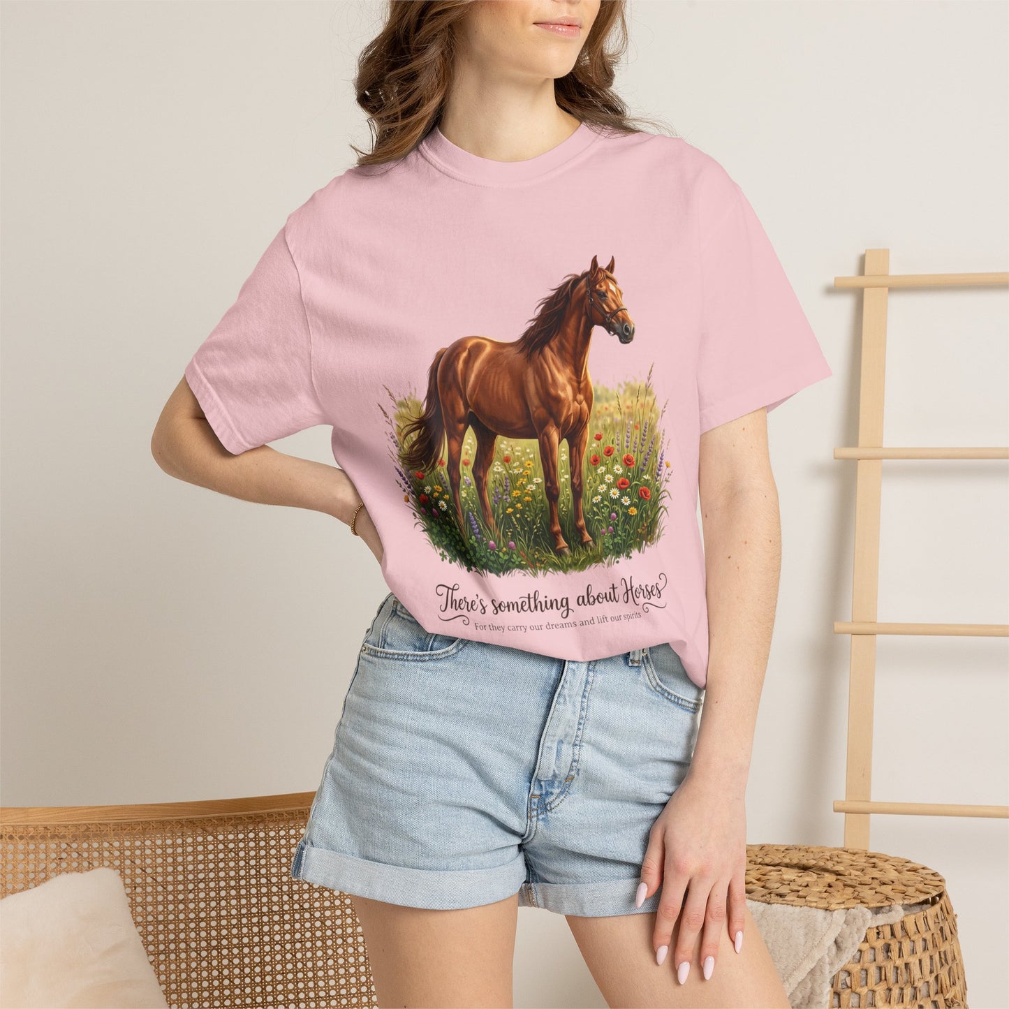 Run Free Horse Comfor colors Unisex Garment-Dyed T-shirt