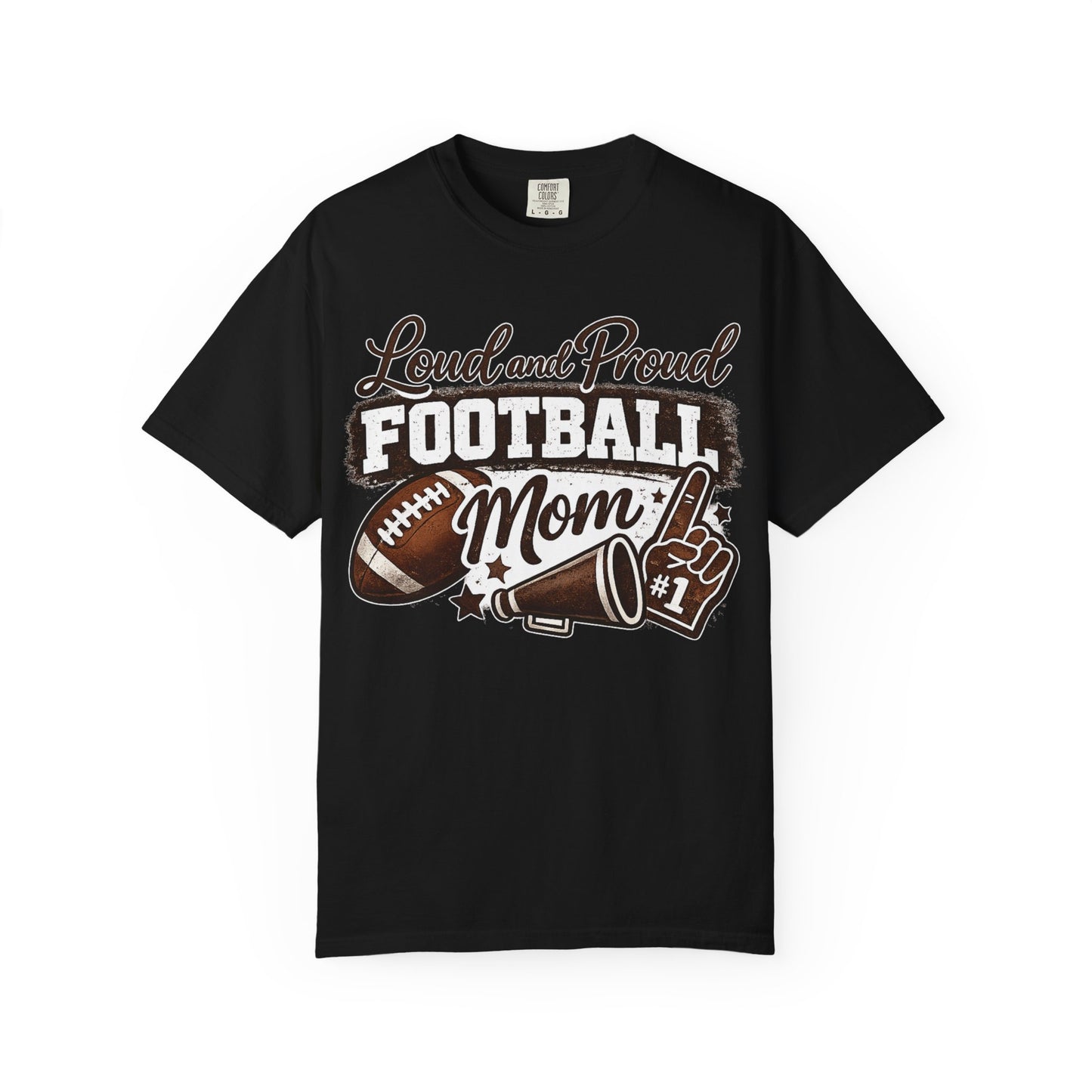 Football Mom Comfort Colors® T-Shirt | Loud & Proud Football Mom | Game Day Tee | Sports Mom Shirt | Friday Night Lights