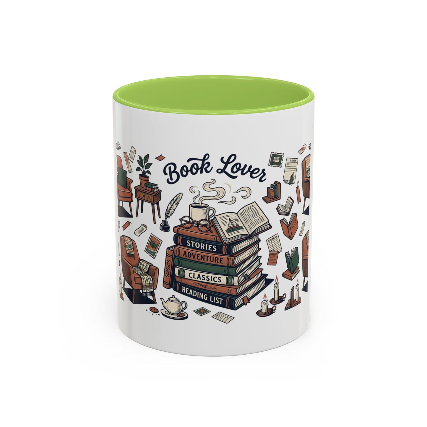 Book Lovers Accent Coffee Mug (11, 15oz)